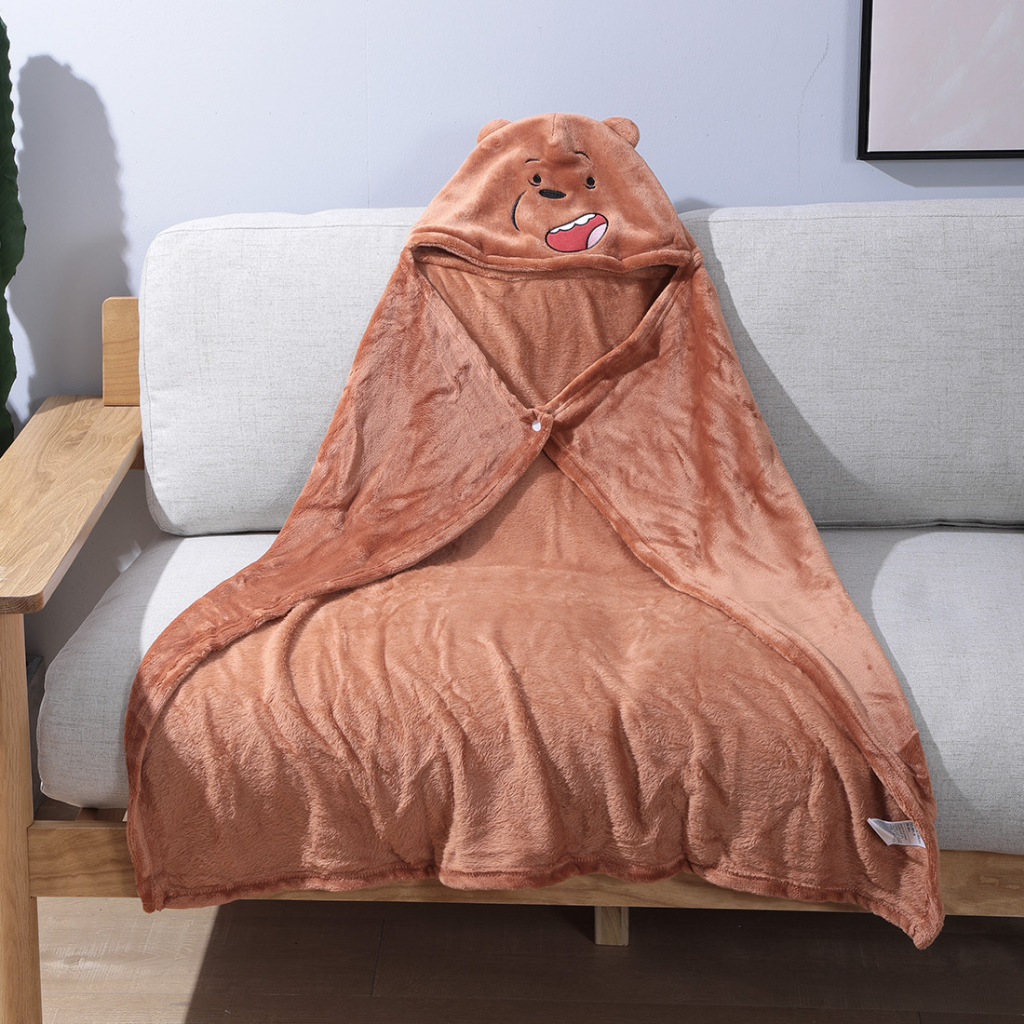 MINISO We Bare Bears Topi Selimut Dan Bantal Karakter 