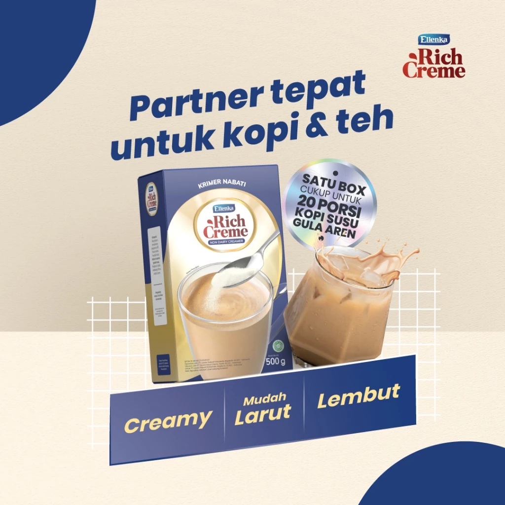 Lautan Natural Krimerindo Ellenka RichCreme Non-Dairy Crèmer 500 gram