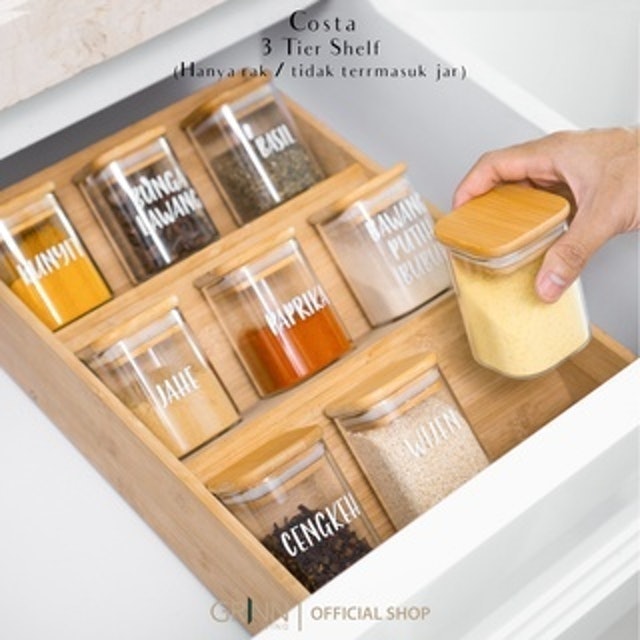 GrinnLiving Costa 3 Tier Shelf