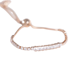 Gelang Serut Rhodium Wanita Gemma Adjustable