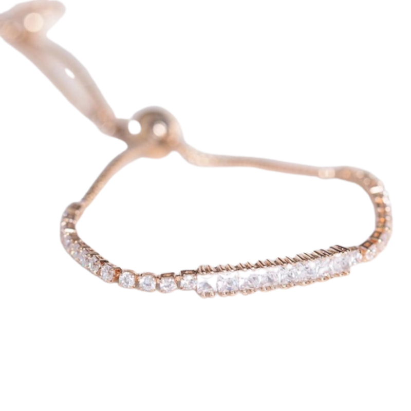 Gelang Serut Rhodium Wanita Gemma Adjustable 1