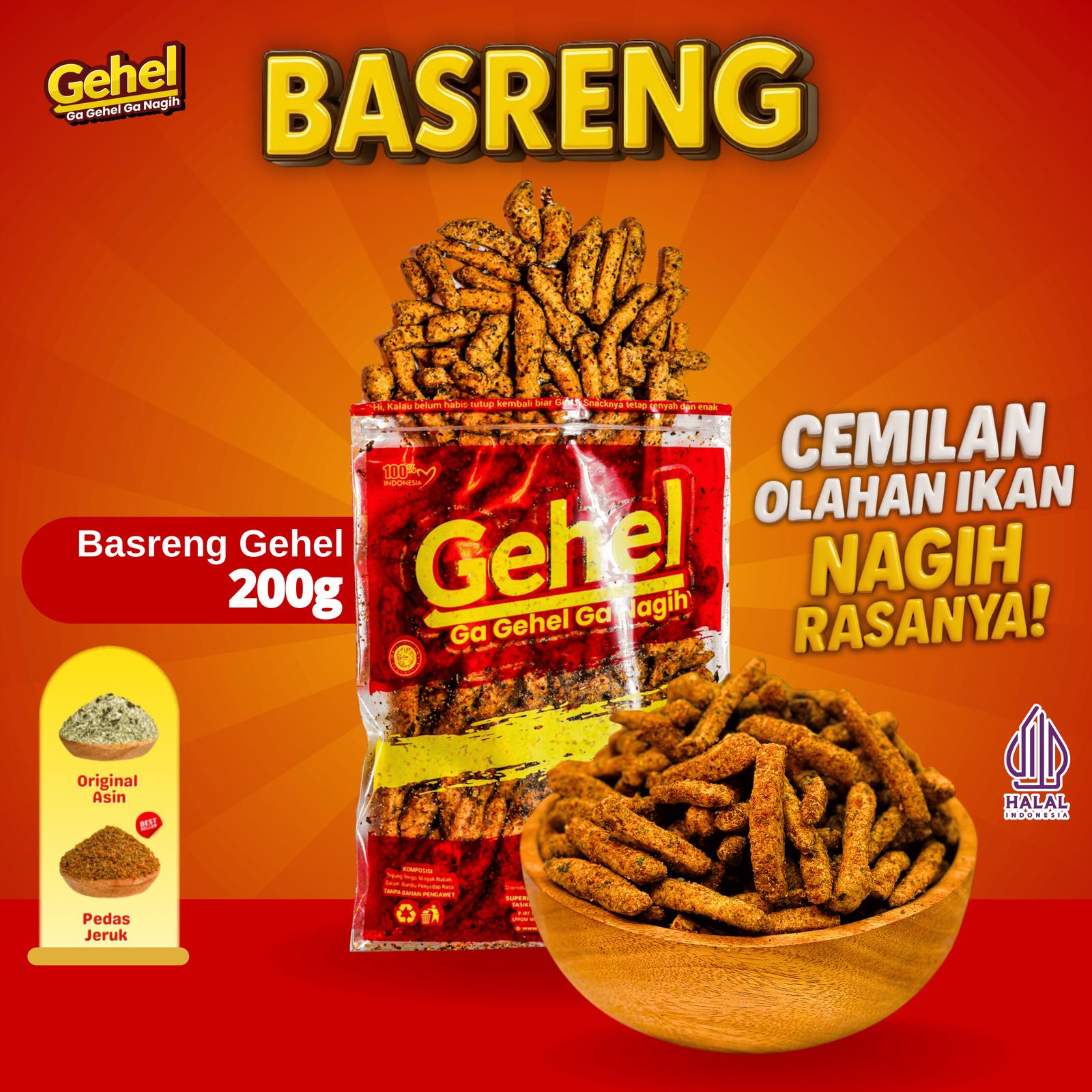 Gehel Basreng Pedas Daun Jeruk