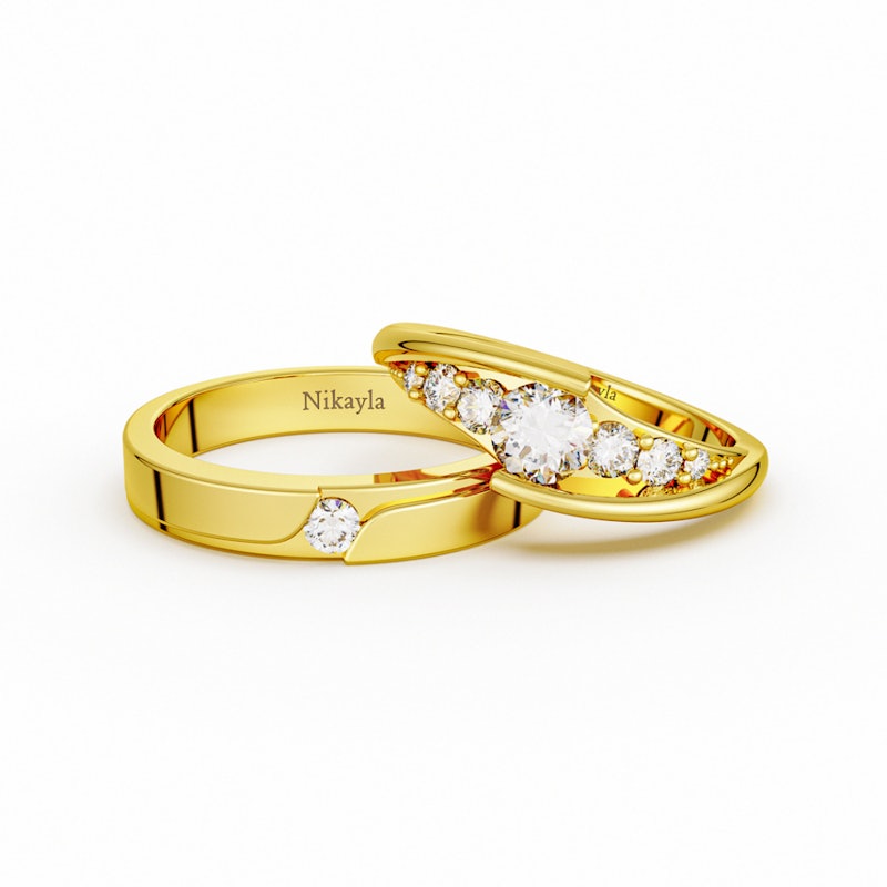 Nikayla Jewelry Ring Silver Couple Sweetly Love D 2