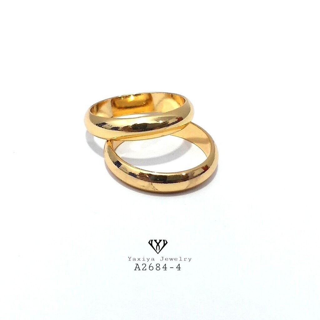 Yaxiya Jewelry Cincin Couple Polos 2