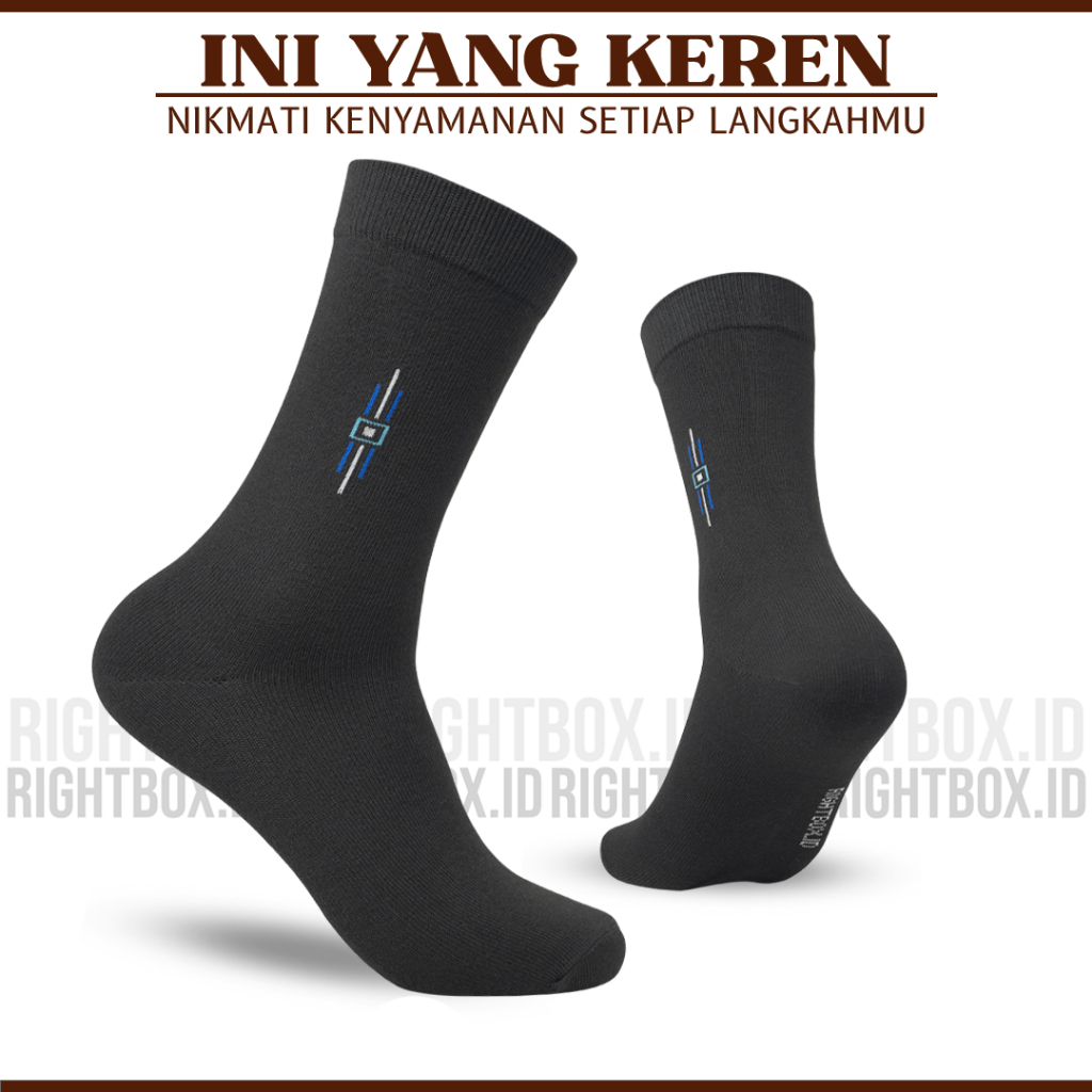  Rightbox Kaos Kaki Pria Motif Kantor