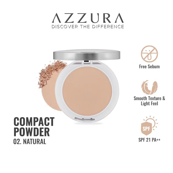 Lion Wings AZZURA Compact Powder Fresh Look 02 Natural
