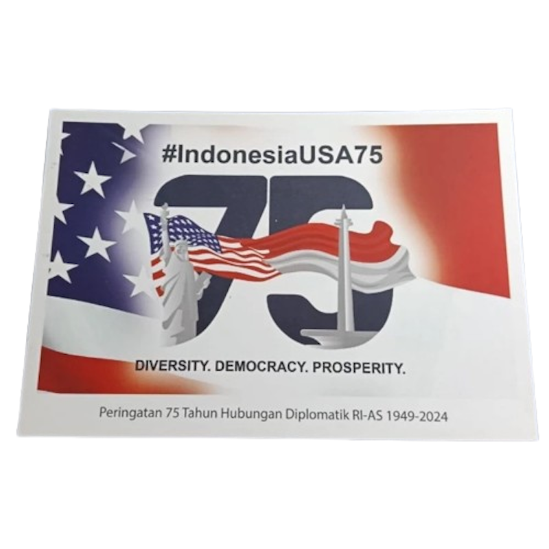 Set Kartu Pos Indonesia Peringatan 75 Tahun Hubungan Diplomatik RI-AS 1