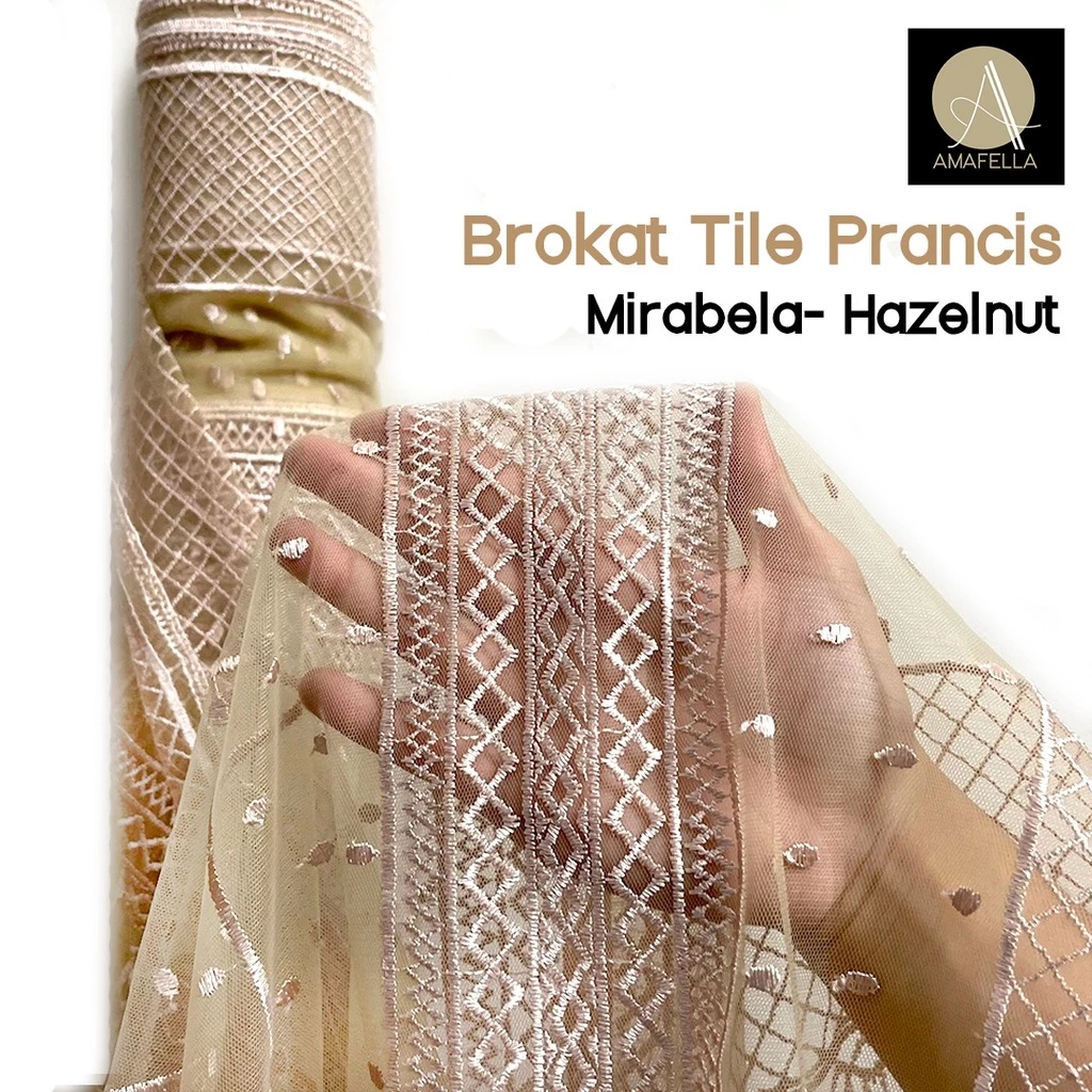 Kain Brokat Tile Prancis Motif Mirabela