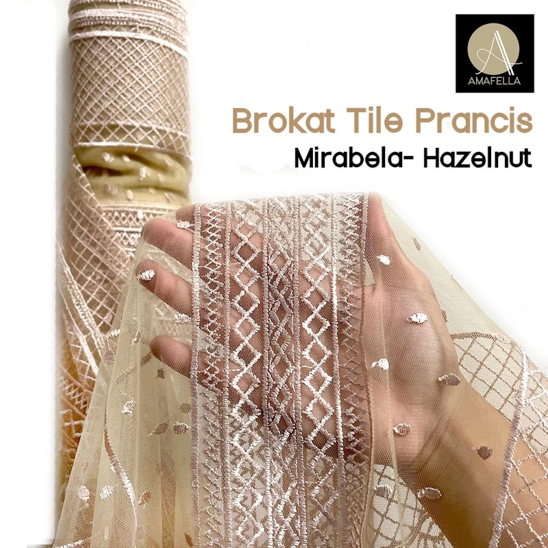 Kain Brokat Tile Prancis Motif Mirabela 2