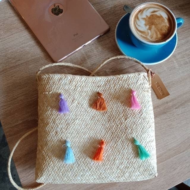 The Straw Tassel Rattan Bag