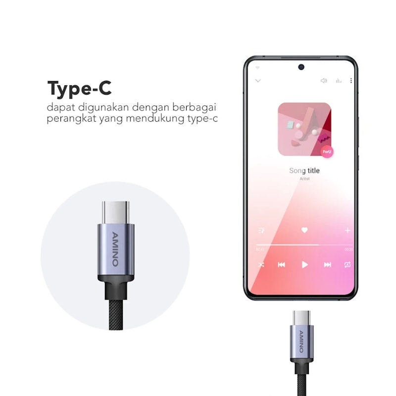 Amino Adapter USB C Male to Audio Female