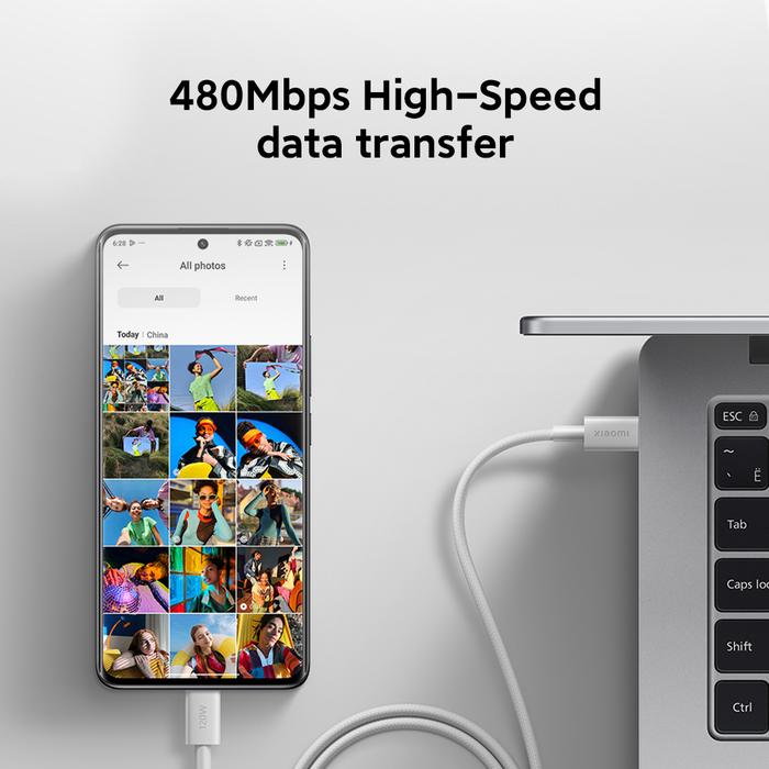 Xiaomi 6A Braided USB-C to USB-C Cable