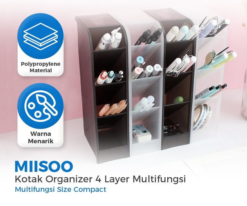 Miisoo Kotak Organizer 4 Layer Multifungsi 