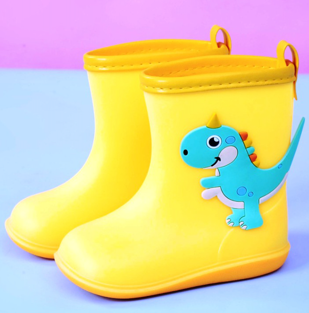  Rain Boots Dinosaurus Happy 