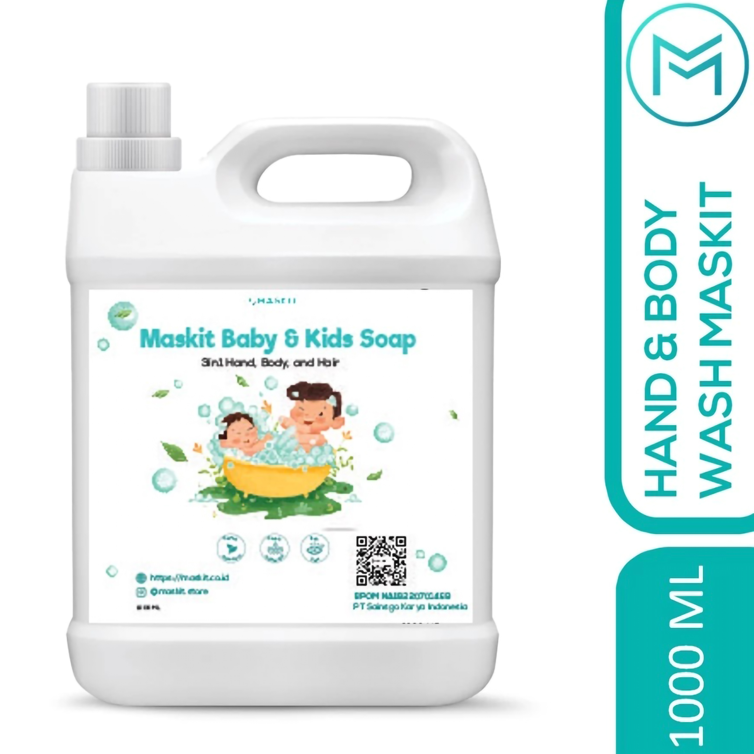 Sainsgo Karya Indonesia Maskit Baby Kids Hair & Body Wash