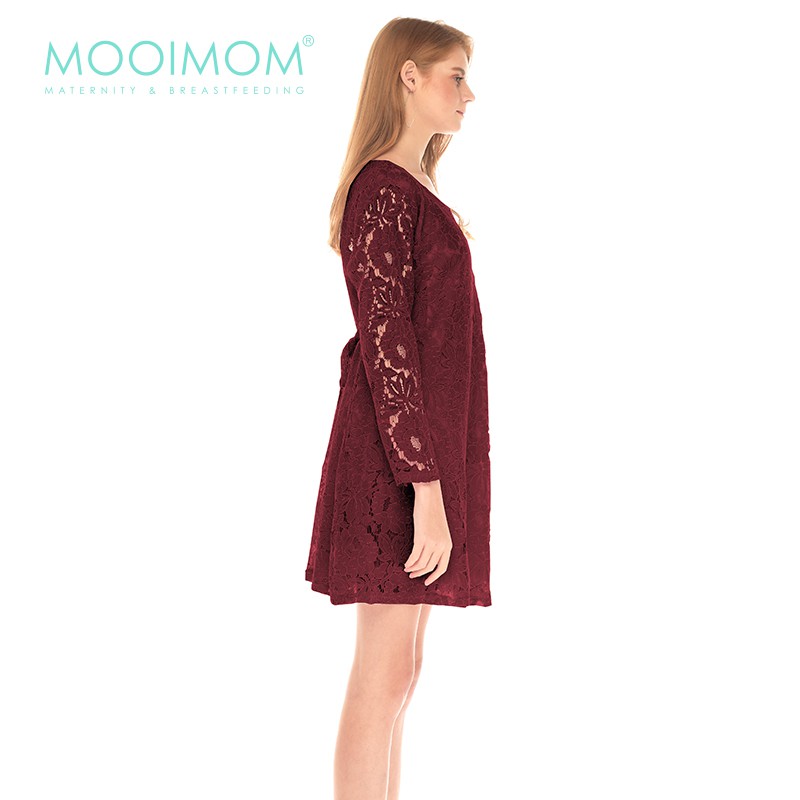 Mooimom Full Lace Nursing Dress