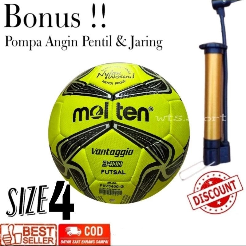 MOLTEN Bola Futsal VANTAGGIO Size 4 2