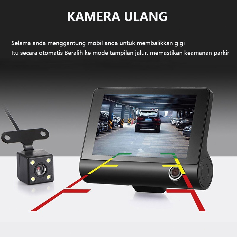 Acroder Dashcam Mobil 3 Cameras  4