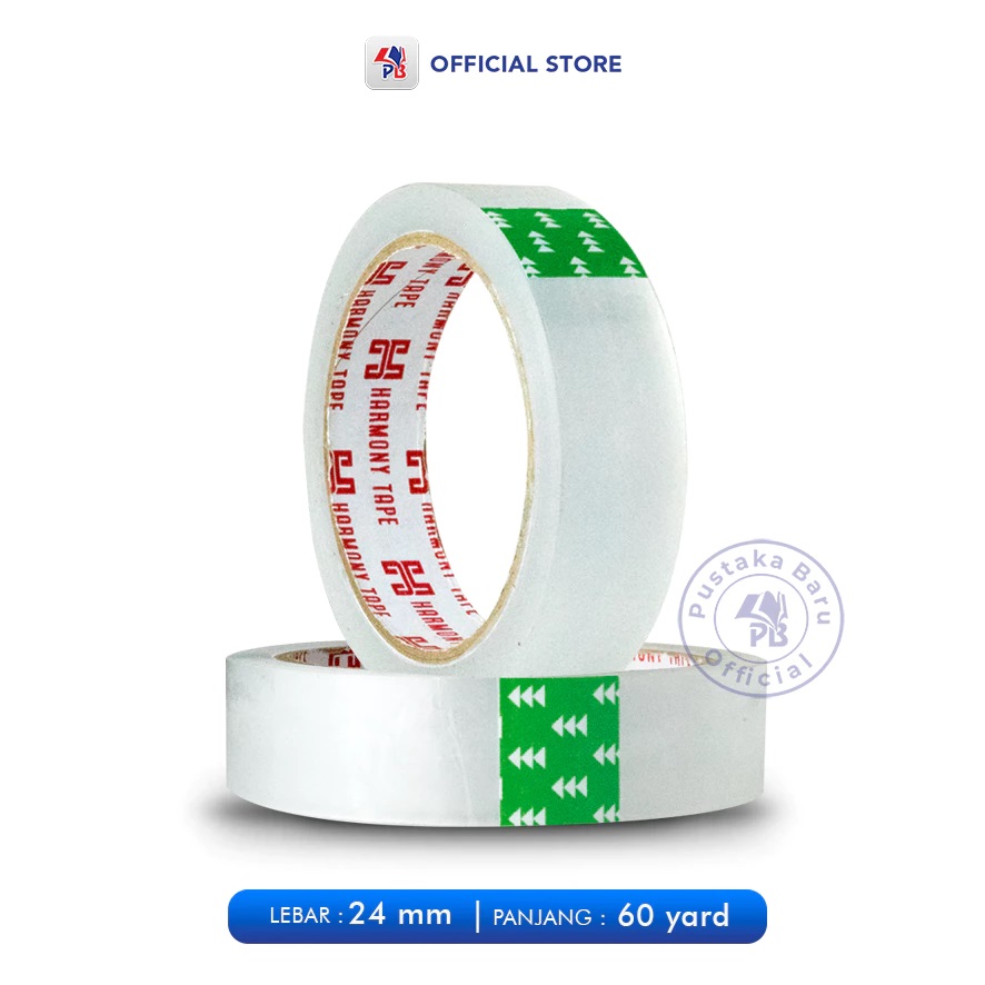 Harmony Tape Lakban Clear Kecil 24mm 3