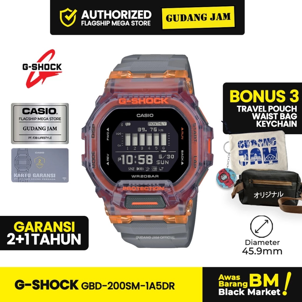 CASIO CASIO G-SHOCK G-Squad Vital Bright Series GBD-200SM-1A5DR