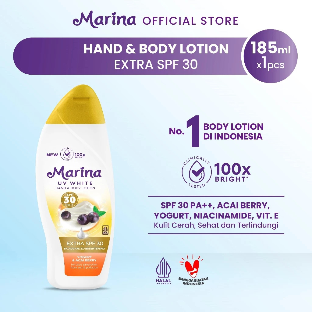 Tempo Scan Pacific Marina Hand Body Lotion UV White Extra SPF30
