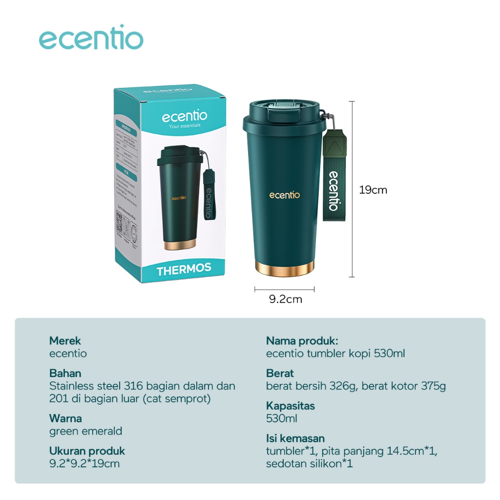 Dachin Etech Global Ecentio Tumbler Minum Premium 530 ml