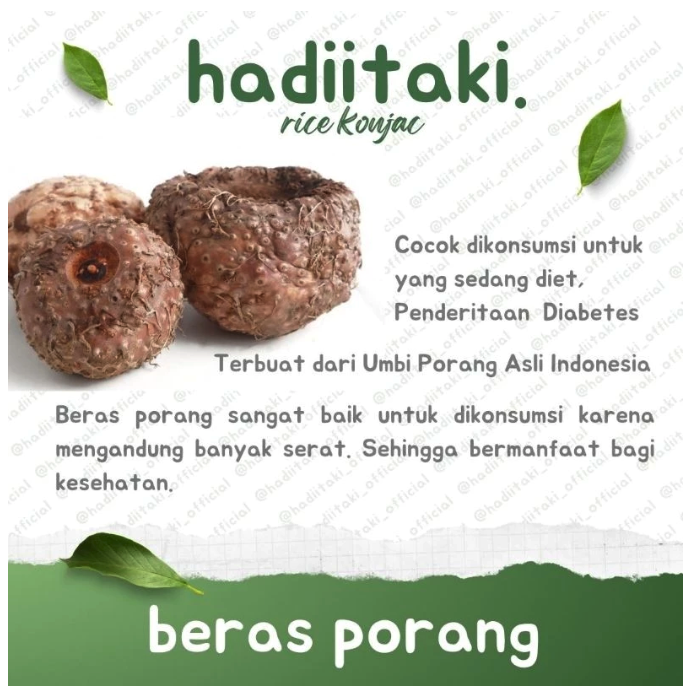  Hadiitaki Beras Porang