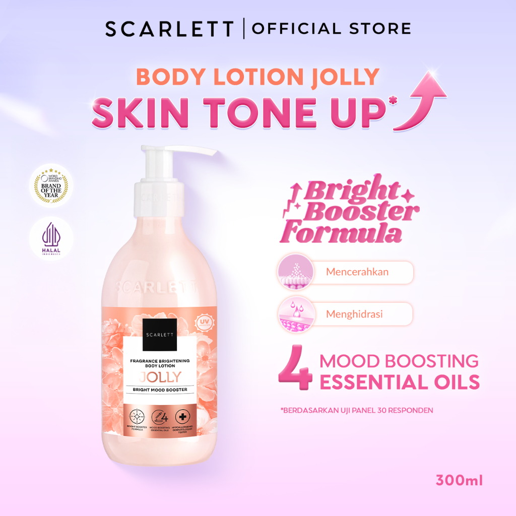 Opto Lingkar Sejahtera Scarlett Whitening Fragrance Brightening Body Lotion Jolly