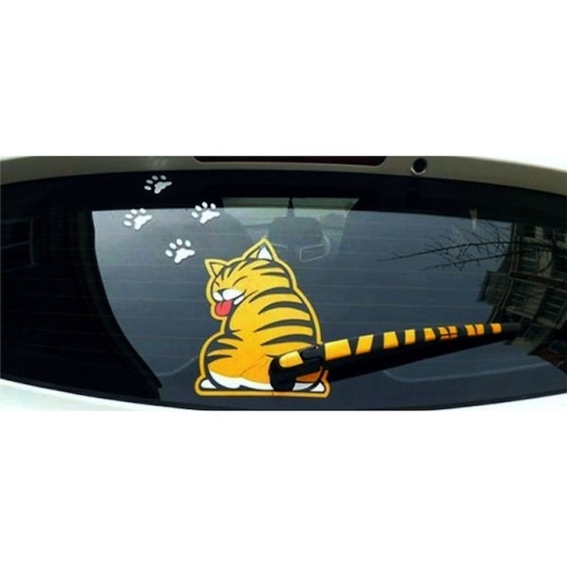 Stiker Wiper Belakang Mobil Gambar Kucing