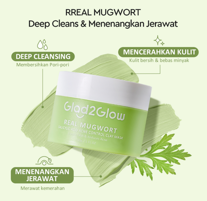Real Mugwort Salicylic Acid Acne Control Clay Mask
