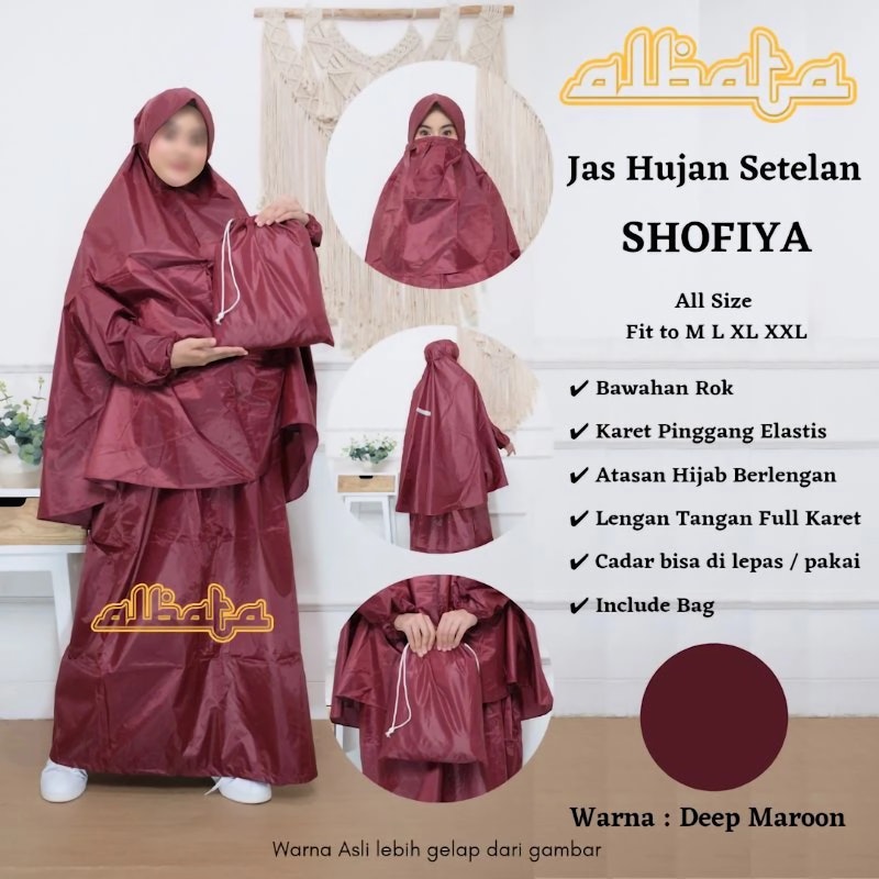 Albata Jas Hujan Wanita Muslimah Shofiya Series 4