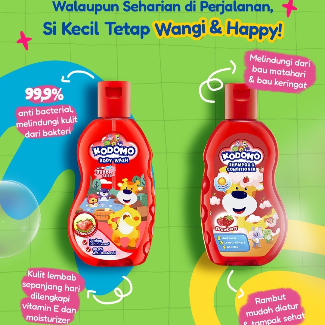 Lion Wings  Kodomo Shampoo & Conditioner Strawberry