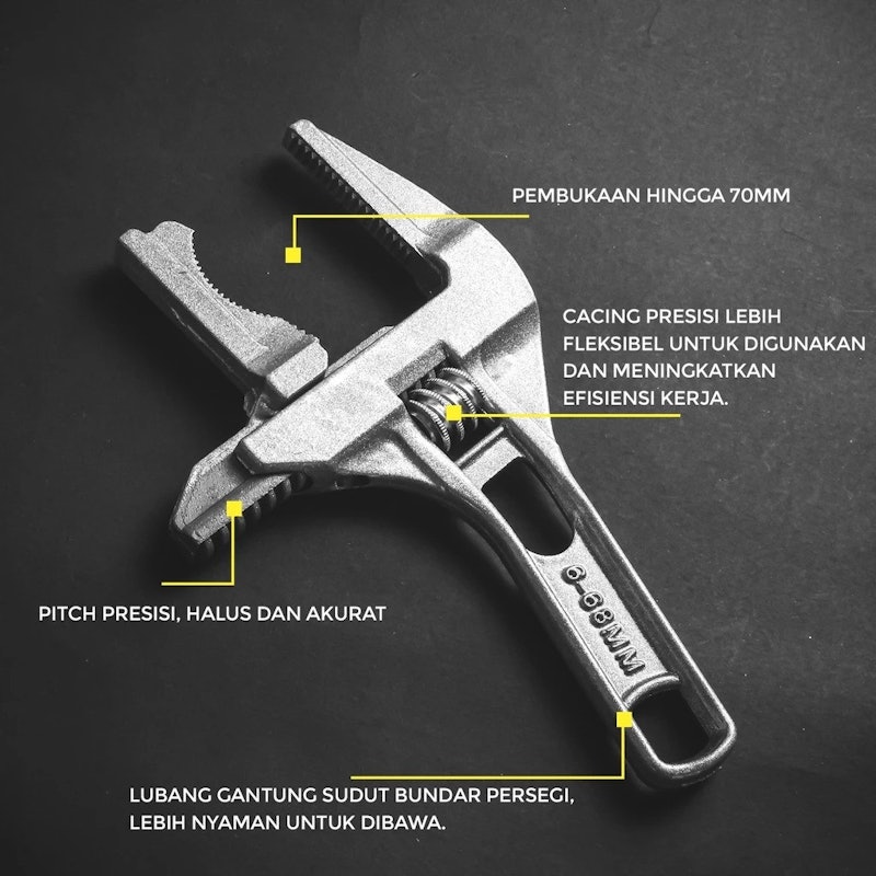 Allefix Kunci Inggris Universal 6 Inch 3