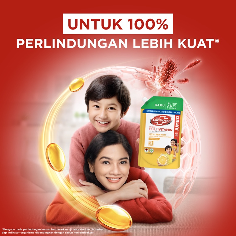 Lifebuoy Sabun Cair Pouch Anti Bakteri Lemon Fresh