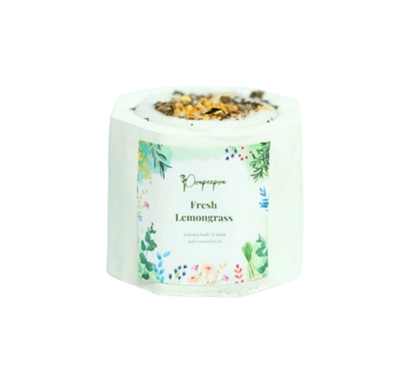 Poupeepou Industrial Scented Candle Marble Lemongrass 1
