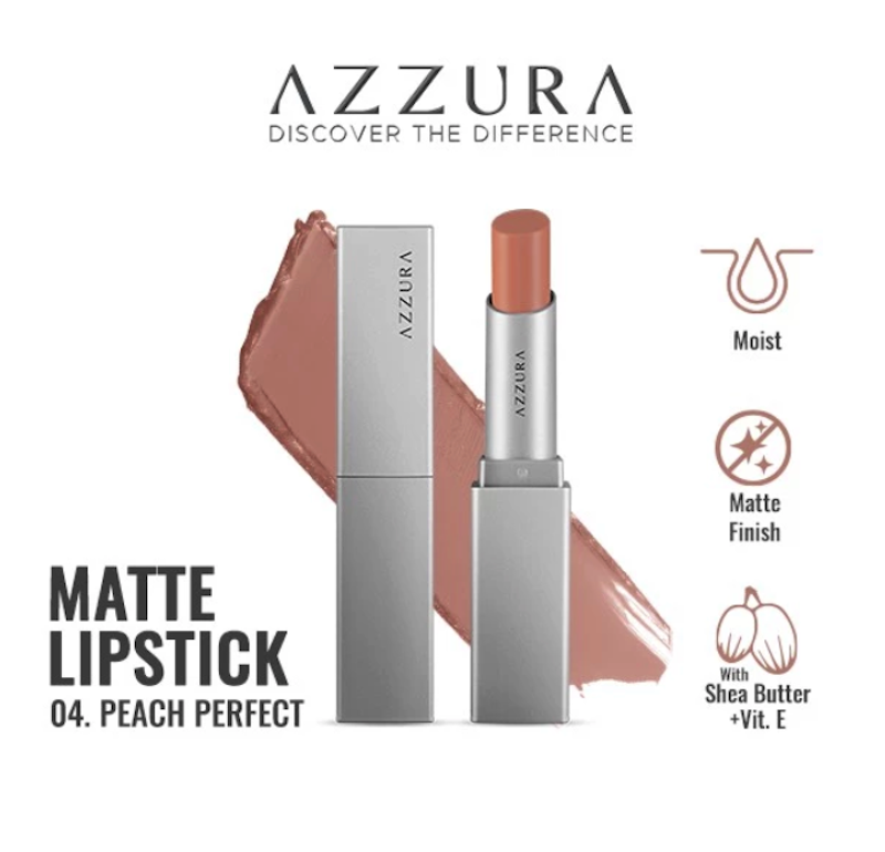 Azzura Matte Lipstick with Shea Butter and Vitamin E 02 Orange Crush 4