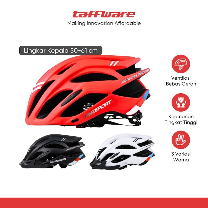 TaffSPORT Ultralight Breathable Bicycle Helmet 19 Air Vent 5