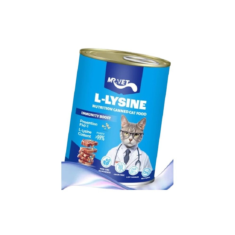 Mr. Vet Cat Pouch L-Lysine Nutrition Canned Cat Food