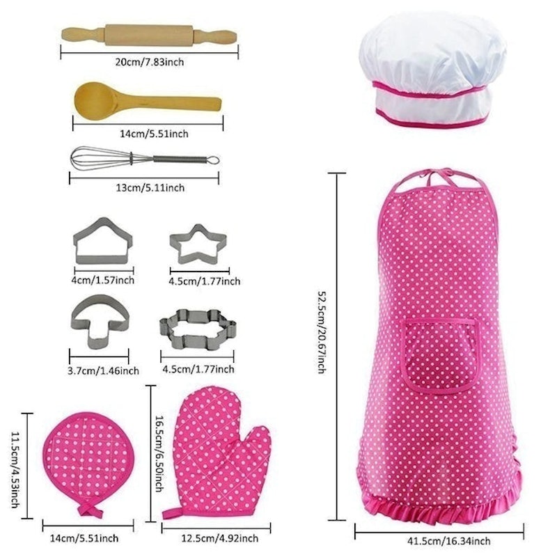 Deluxe Chef Set Pink Apron 4