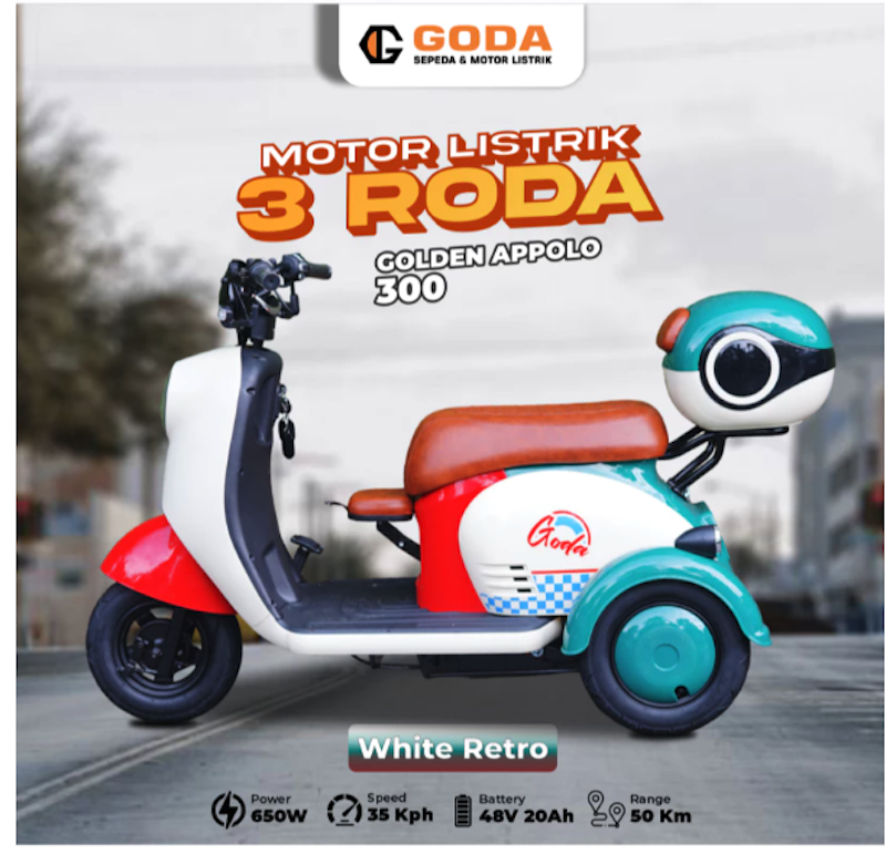 Goda Sepeda Listrik Roda 3 Golden Apollo 5