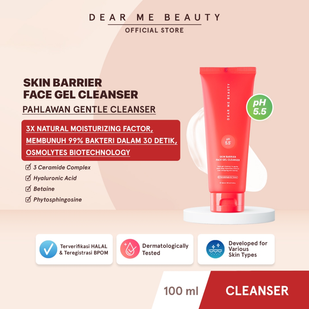 Garland Cantik Indonesia Dear Me Beauty Skin Barrier Face Gel Cleanser
