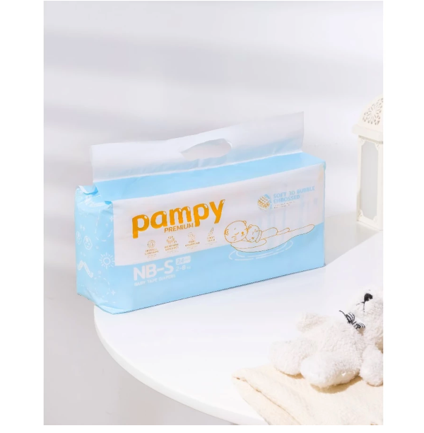  Pampy Premium Baby Tape Diapers NB-S