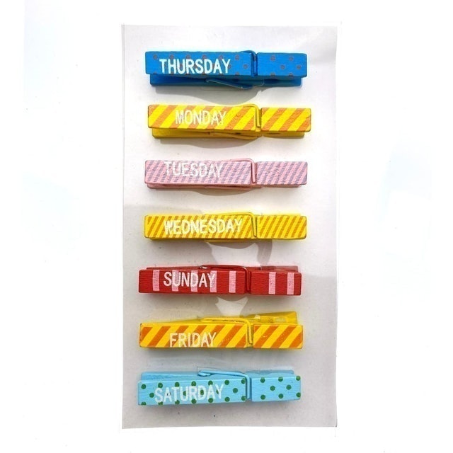Wooden Clip Monday Set  ｜ 53470801