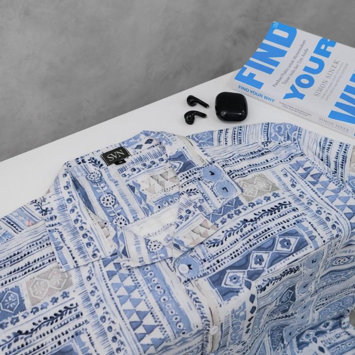 Sans Clothing Co. Sagi Men Kemeja Hawaiian Printing Slimfit