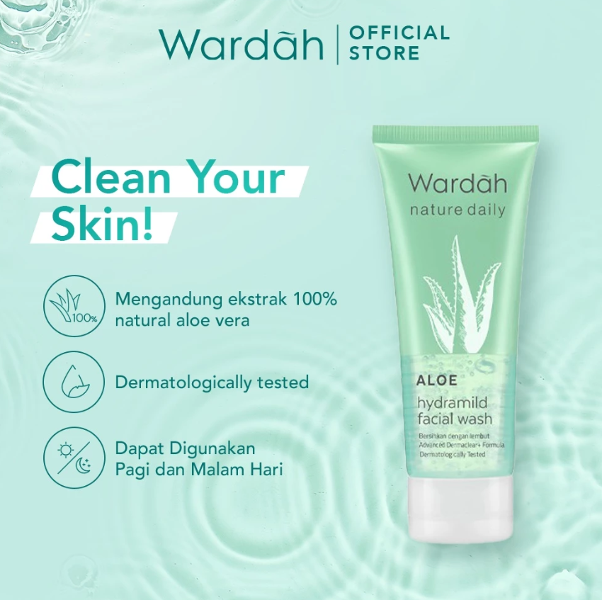 Wardah Nature Daily Aloe Hydramild Facial Wash