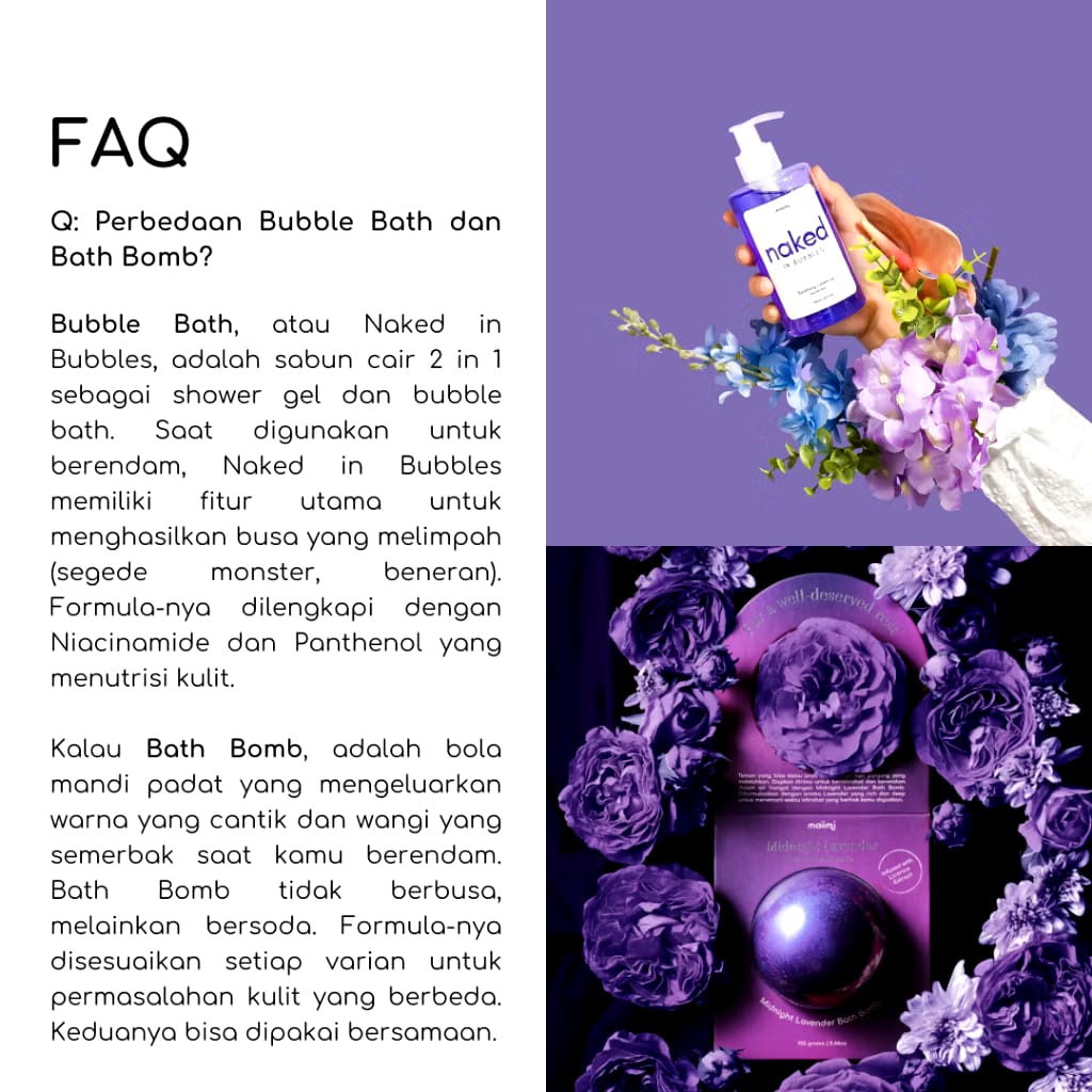 Mari Sini Bermimpi Maiimi Midnight Lavender Bath Bomb Only