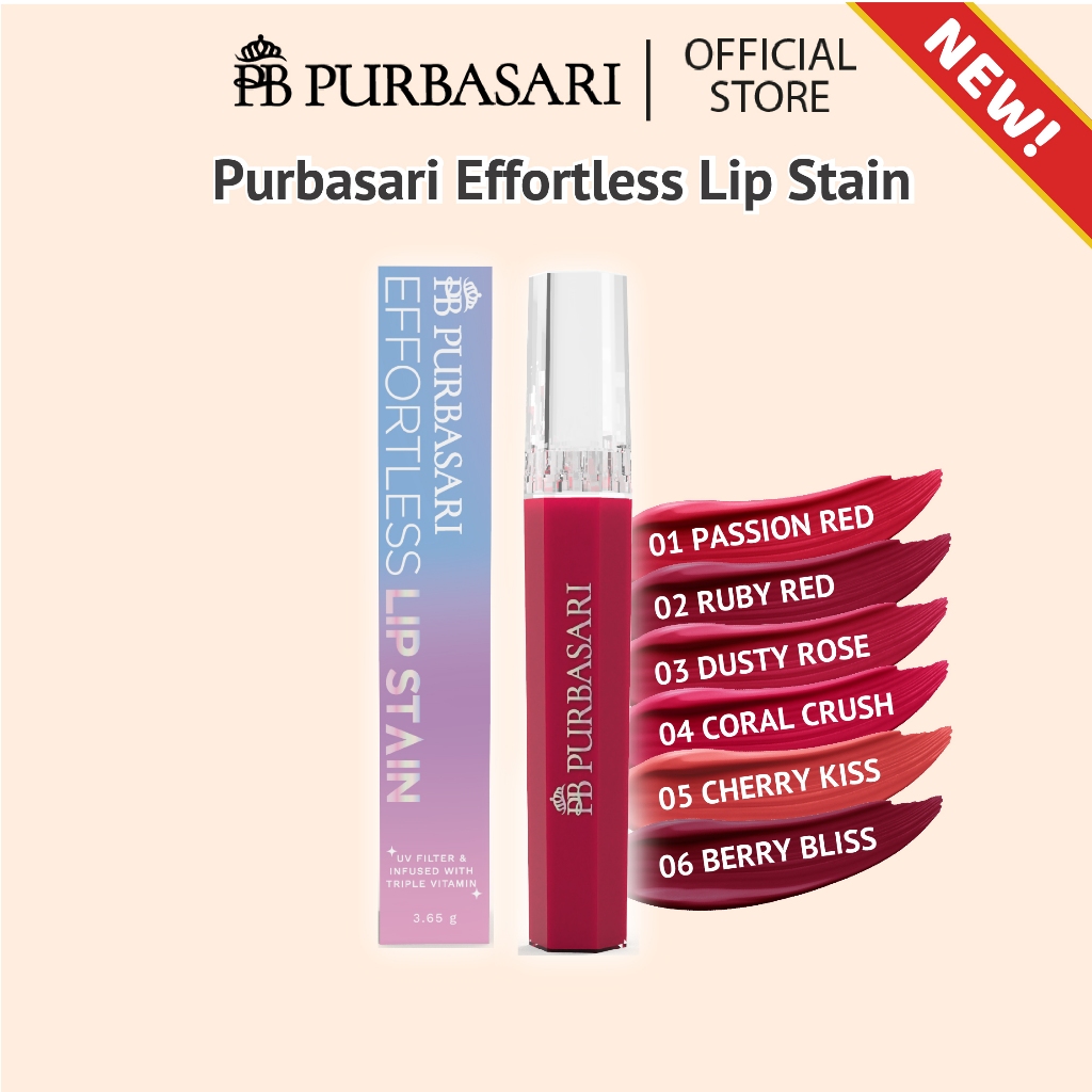 Purbasari Effortless Lip Stain - 02 Ruby Red 3