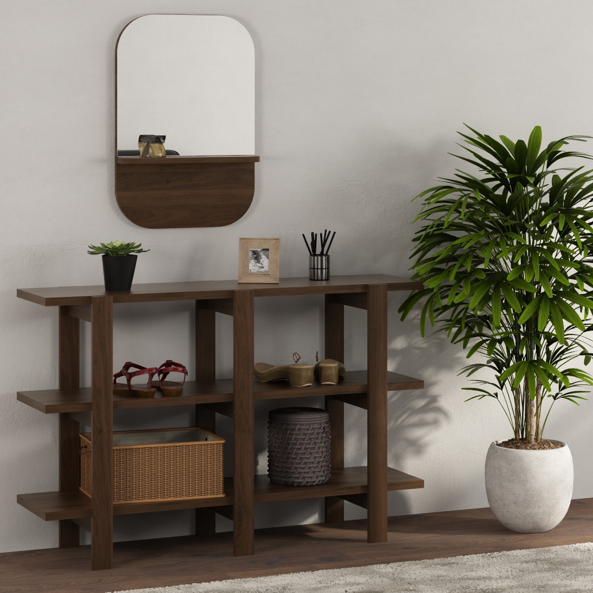 Unison Rak Dinding dengan Cermin