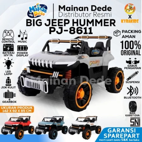  Pasific x Kyrakidz Mobil Aki Anak Jeep Hummer PJ-8611