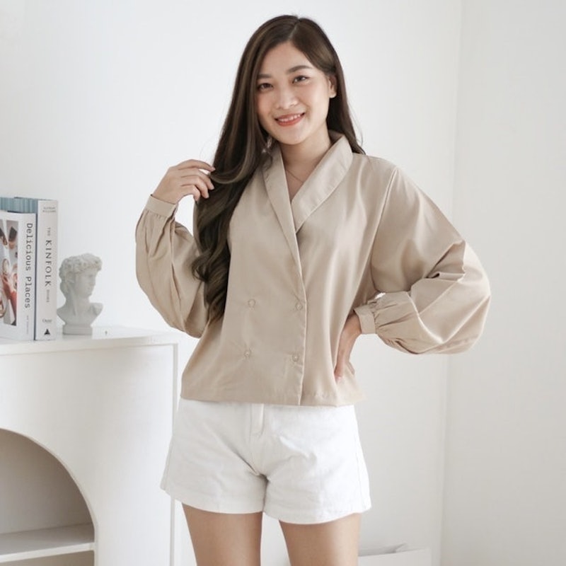 Tiff Crop Blouse Outer 2in1 1
